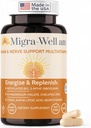 Migra- AM: Energisering Dagligt Methyleret Multivitamin med biotilgængelige mineraler & antioxidanter støtte hjerne & nerve heat for kvinder og mænd - uden jern (60 kapsler)