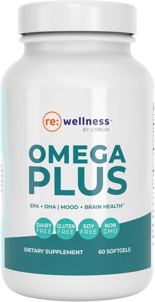 Reignite Wellness by JJ Virgin against 124; Omega Plus against 124; High- Dosis Fish Oil Supplemented 124; Understøtter cardiovaskulær System & Joints against 124; EPA & DHA fremmer hukommelse, fokus og sund reaktion på stress