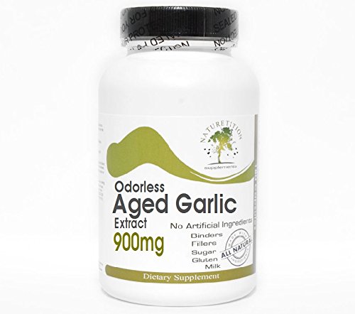 Odorless Aged hvidløg ekstrakt 900mg ~ 200 Kapsler - Ingen tilsætningsstoffer ~ Naturetition Kosttilskud