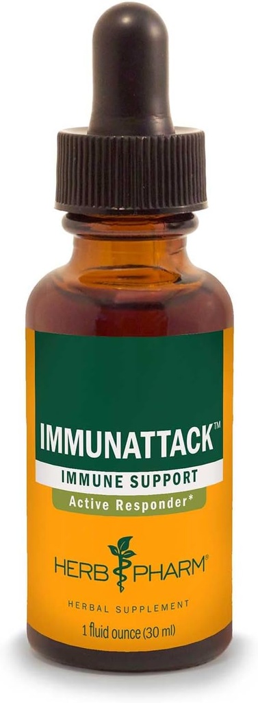 Herb Pharm Immunattack Flydende Herbal Formel til immunsystemet support - 1 Ounce (FIMAT01)