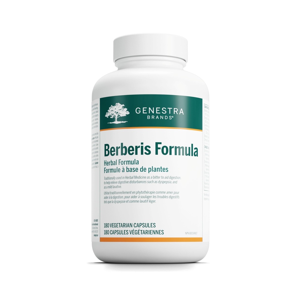 Genestra Brands Berberis Formula | Barberry, Goldenseal, and Oregon Grape Herbal Supplement | 180 Capsules