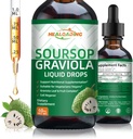 Soursop Bitters Liquid Drop: Organic Graviola Soursop Leaf Extract Liquid for Cell Support, Regeneration, immunboost, Slap af og Antioxidant Support