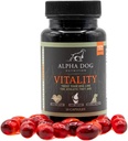 Krill Oil for Dogs - Vitality by Alpha Dog Nutrition – Reduces Dog Allergies, Itchiness, & Shedding – Promotes Healthy Skin and Coat
