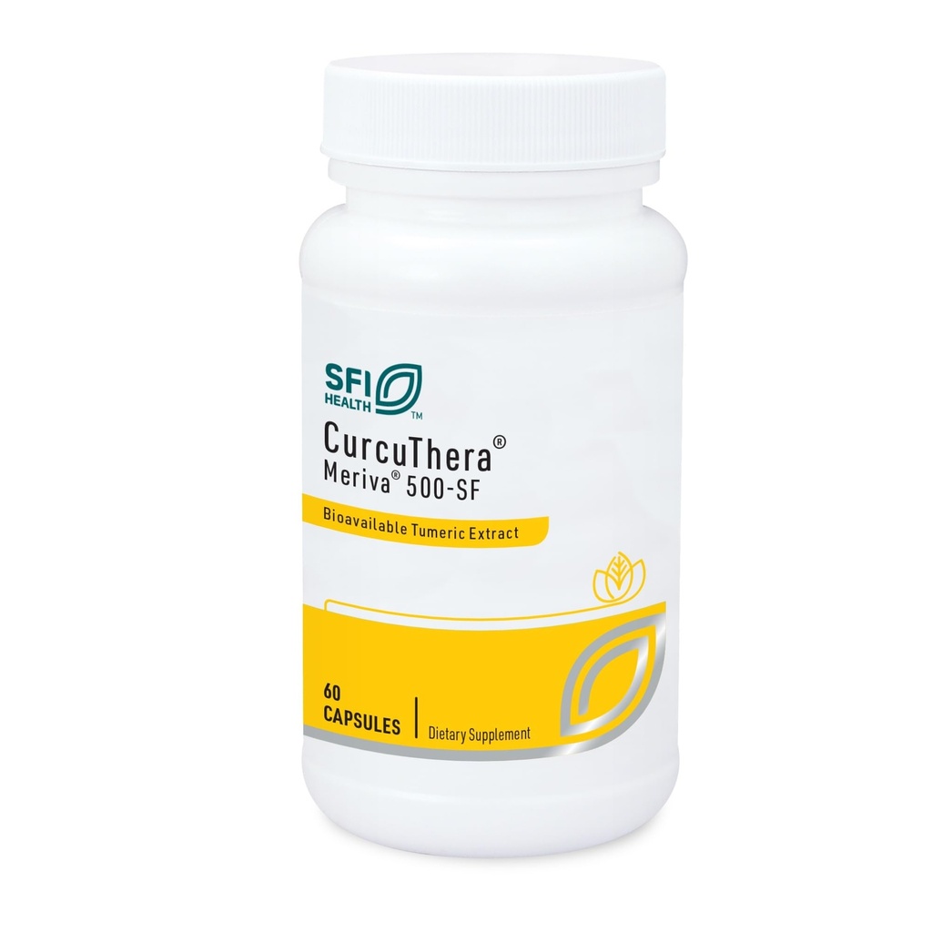 Klaire Labs SFI Health CurcuThera - 500 milligram Meriva Curcumin Complex med 29x højere biotilgængelighed & Patenteret Phytosome Levering Technology, Hypoallergen, Vegan (60 kapsler)