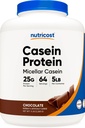 Nutricost Casein Protein Powder 5lb Chocolate - Micellar Casein, Gluten Free, Non- GMO