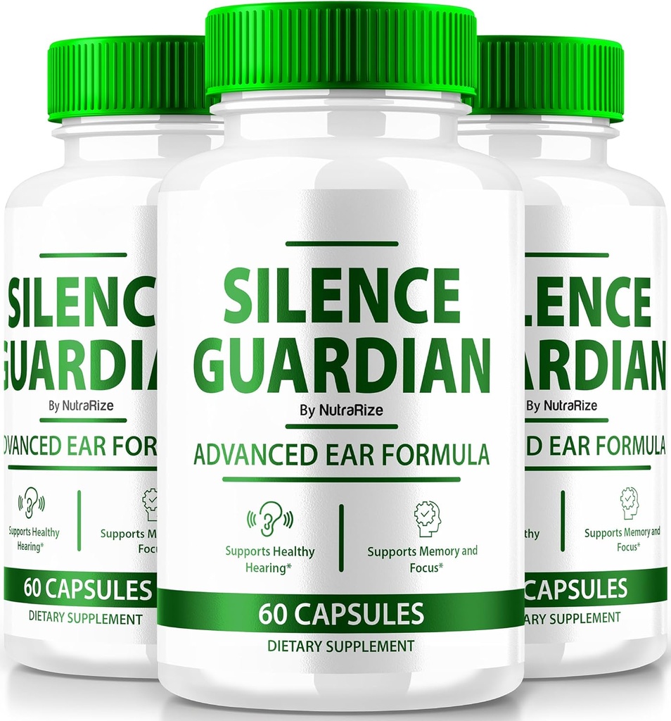 (3 Pack) Silence Guardian - Advanced Ear Formel, Official Formel for 360 Hørestøtte, Alle naturlige ingredienser til at vedligeholde Auditory Health, SilenceGuardian anmeldelse (180 kapsler)