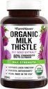 FarmHaven USDA Organic Milk Thistle Capsules Measures 124; 30X koncentreret frø ekstrakt & 80% Silymarin Standardized - Understøtter leverfunktion og total sundhed Measures 124; Non- GMO Measures 124; 120 Veggie Capsules