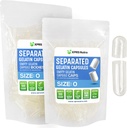 XPRS Nutra Gelatine Størrelse 0 Separerede kapsler - 100 Count Clear Tomme Kapsler Separeret i poser - Størrelse 0 Gelatine Pills - Clear Gel Caps til DIY Supplement Fyldning