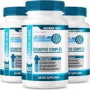 rize laboratorier - Cognitive Complex kapsler - Daily Focus & Clarity Formel med en balanceret blend for Alerness, Memory Support, og Everyday Wellness MSD 124; Easy- to- Take Pills for Voksne (180 Capsules)