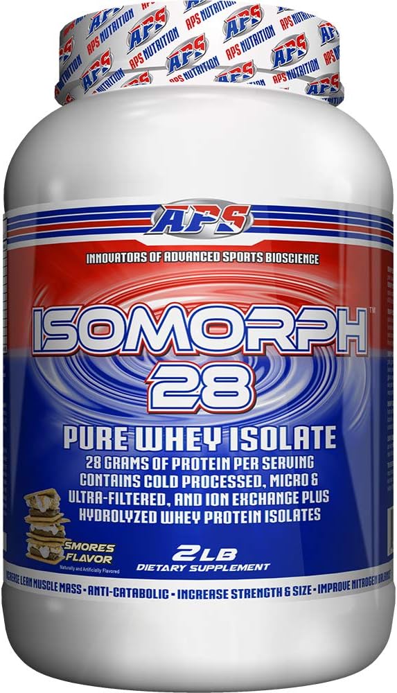 APS Nutrition Isomorph 28 Protein Powder Б124; Pure Whey Isolate Б124; Cold Pressed, Ultra- Filtreret, & Ion Exchange Isolates Б124; 28g Protein Б124; 2 Pound (S 'Mores)