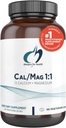 Designs for Health Cal / Mag 1: 1- 200mg chelateret Magnesiummalat + 200mg Calciummalat supplement - Non- GMO, stærkt Absorberet Knoglernæring (180 kapsler)