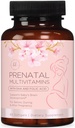 Prenatale vitaminer til kvinder med folinsyre & DHA, Brain Development Support med Folate & Omega 3 s, Multivitamin med vitamin A, C, D, B6, B12 & Jern, Graviditet Supplement - 60 Softgels