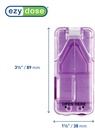 Ezy Dosis Pill Cutter og Splitter med Dispenser, Cuts Pills, Vitaminer, Tablets, Stainless Steel Blade, Travel Sized, Colors May Vary (pakke af 2)
