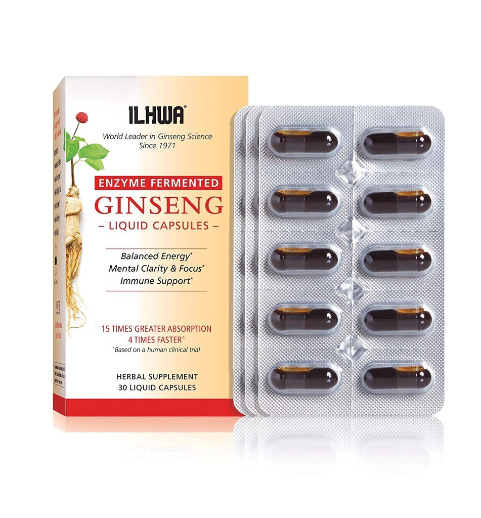 ILHWA Enzyme Fermenteret Ginseng, 30 flydende kapsler