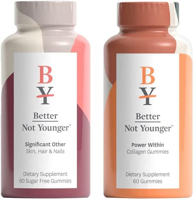 Bedre ikke yngre magt inden for hud & skalp Collagen Kosttilskud og betydeligt andet hår, hud, & negle Kosttilskud Bundle, Gluten- fri tyggetumier