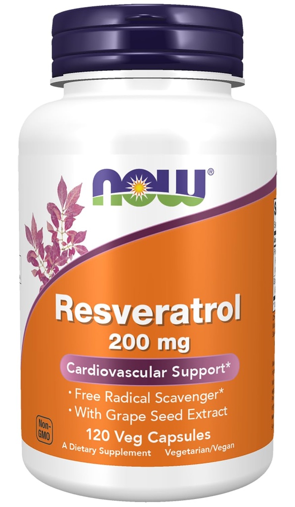 NU Kosttilskud, Natural Resveratrol 200 mg med rød vin ekstrakt, 120 Veg kapsler