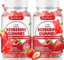 softbear Berberine med Ceylon Kanel Gummies Organic Berberine HCL 1500mg for Metabolisme Immunsundhed Sugar- Free Berberine Kosttilskud Strawberry Flavored 120 Greve