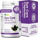 Eye Care kapsler, pakke med 60 Lutein 20mg og Maqui Berry 60mg Servering, Øje kosttilskud til voksne
