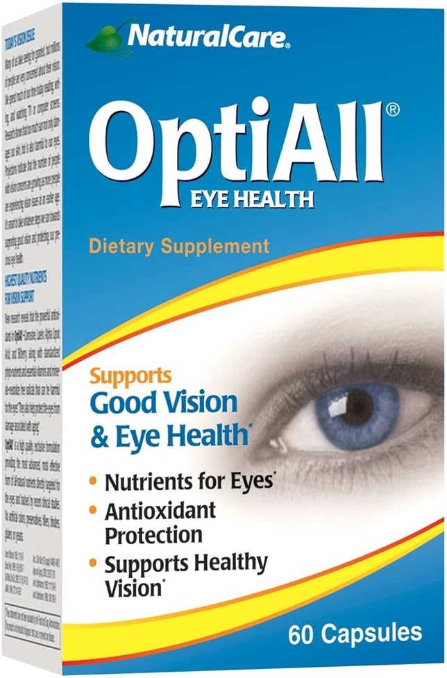 NaturalCare OptiAll God Vision og Eye Health Kosttilskud Kapsler, 60- Count Pakker (pakke med 2)