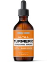 Ultra6 Nutrition flydende gurkemeje Curcumin ekstrakt med sort peber - gurkemeje dråber med Bioperine - Easy- to- Take Kosttilskud Made i USA (60ml)