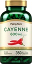 Piping Rock Cayenne Pepper Capsules Name 124; 600mg