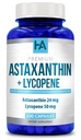 Astaxanthin og Lycopene Supplement- 124; Lycopen 50mg Plus Astaxanthin 24mg Carotenoids Supplement for Tanning Skin Care Vision & Heart Health Support