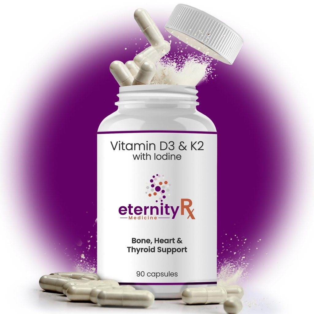 D3 K2 5000 IE - højpotens D3 og K2 supplement til ben, hjerte - og immunforsvar - læge formuleret - 90 Easy- to- sluge kapsler - Non- GMO, USA Made