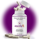 D3 K2 5000 IE - højpotens D3 og K2 supplement til ben, hjerte - og immunforsvar - læge formuleret - 90 Easy- to- sluge kapsler - Non- GMO, USA Made