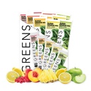 Clean Simple Eats Green Variety 10 Pack, Green Powder Mix, Pakket med Superfoods Chlorella & Spirulina, Inkluderer 5 lækre smagsstoffer: Peachy, Green Apple, Raspberry Lemonade, Sweet Lemon & Tropical