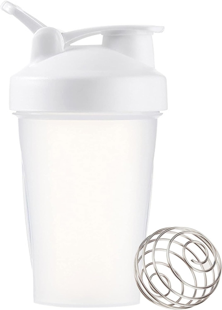 Shaker Flaske 12oz Protein Shaker Plastic Flaske til Pre & Post træning med Twist og Lock Protein Box Storage, Bærbar Fitness Flaske til Fitness Entiasts Atleter (hvid, 12 oz)