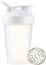 Shaker Flaske 12oz Protein Shaker Plastic Flaske til Pre & Post træning med Twist og Lock Protein Box Storage, Bærbar Fitness Flaske til Fitness Entiasts Atleter (hvid, 12 oz)