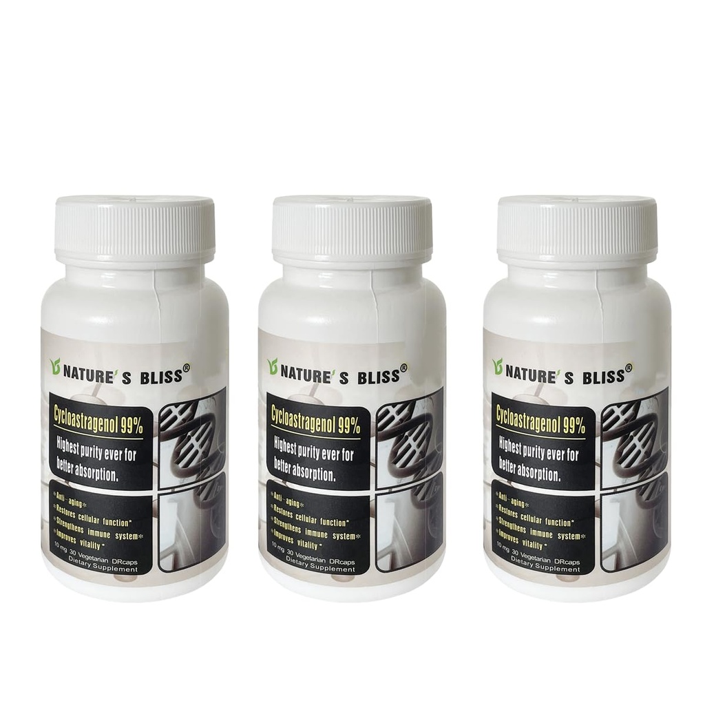 Telomere Kosttilskud Cycloastagenol 10mg 99%, Understøtter Anti- Aging Telomeraseaktivering, Mavesyre Beskyttet og Super- Absorption, Telomere Lengering Kosttilskud, Made in USA, 90caps