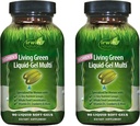 Irwin Naturals Women 's Living Green Liquid- Gel Multi - 120 Liquid Soft- Gels, Pack of 2 - Inkluderer 70 essentielle næringsstoffer, Vitamin & Min - 80 Total Servering