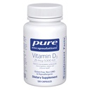 Ren indkapsling D3- vitamin 25 mcg (1. 000 IE) - supplement til støtteben, fælles, bryst, hjerte, kolon og immunforsvar - med Premium D - 120 kapsler