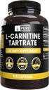 Pure Original Ingredienser L- Carnitin Tartrate (365 kapsler) Ingen Magnesium eller ris Fillers, Altid Pure, Lab Verified