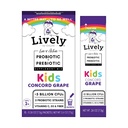 Livlig (af GoLive) KIDS CONCORD GRAPE Synbiotic (Probiotika + Prebiotika); 5 Kliniske Strops; + 5 Millioner CFU 'er. Probiotika & Prebiotika KIDS for fordøjelse, Metabolisme, Immunitet. (10 pakker)