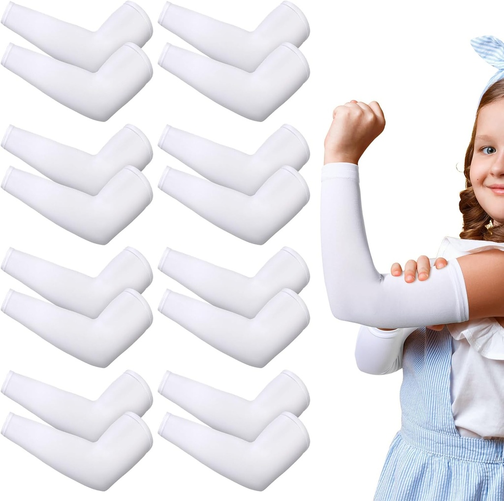 Eurzom 8 Par Eksem Ærme for børn Toddler Elastisk Arm Ærmer Soft og ikke skader huden UV-beskyttelse