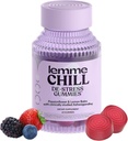 Lemme Chill Stress Relief Gummies med 300mg KSM- 66 Ashwagandha, Lemon Balm, Passionflower & Goji til støtte afslapning, sund cortisol & søvn - Gluten- fri, ikke-GMO, blandet berry (60 Greve)