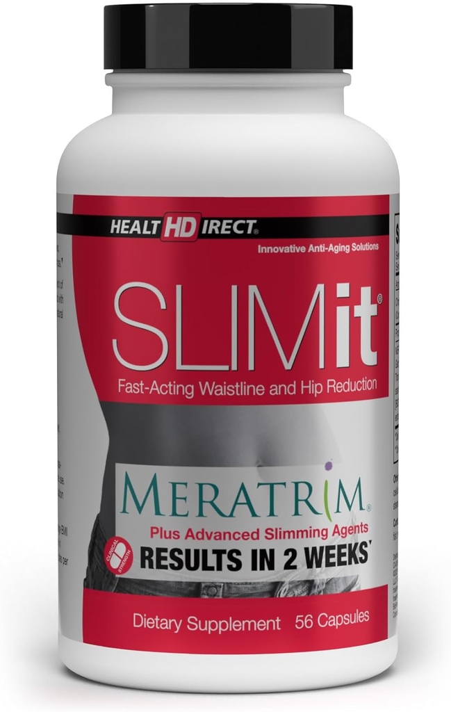 SUNDHEDSDIRECT - SLIMIT med Meratrim - Naturlig metabolisk for kvinder og mænd - Mål Fedtceller, Understøtter stofskiftesygdomme - 56 kapsler