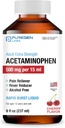 Puregen Labs Voksen Ekstra Styrke Acetaminophen Væske 500mg / 15ml - 8 fl oz Rapid Burst Pain Reliever / Fever Reducer, Cherry Flavor 124; Muskel & fælles smerte Relief 124; Gigt Smerte Relief