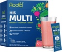Root 'd Multivitamin Powder med 3X Electrolytes til mænd - 24 Vitamin & Min, 3X Electrolytes, 9 Organic Superfoods, Probiotika & Enzymes, Sugar- Free Multivitamin & Hydration Medic124; 24 Pakker