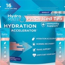 HydroMATE Electrolyte Powder Peach Tea Hydration Pakninger Lavt sukker 16 Tælling
