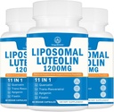 1200MG Liposomal Luteolin Supplement - Maximum Absorption, Antioxidant Boost til hjernen 180 kapsler