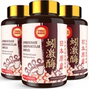 Lumbrokinase 100mg (Max Aktivitet 1. 000.000 LKU), Nattokinase 100mg- 2. 000 FU Aktivitet og Rød Gær Rice 300mg, Lumbrokinase Enzymes Supplement for Circulatory, Cognition, 180 Kapsler (pakning med 3)