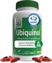 Health Thru Nutrition Ubiquinol 300mg 120 Softgels as Kaneka QH Reduceret CoQ- 10- 124; Stabiliseret - 3. part Testet med 124; Forbedret biotilgængelighed af 124; Cardiovaskulær & Mitochondria Function Support 124; Non- GMO