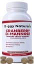 Cranberry D- Mannose til hunde og katte Urinary Tract Infektion Support Forebygger og eliminerer UTI, Bstige Infektion Nyrestøtte, Antioxidant (Single Strength Tablet, 60 Greve)