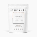 JSHealth Vegan Pea Protein Powder med Probiotika - Vanilla Bean Flavor - Gluten Free, Ikke GMO, Plant Based Protein Drink Mix, 300g