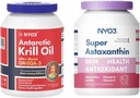 Krill Oil Omega 3 1000mg bløddele og astaxanthin 12mg antioxidant supplements Bundle
