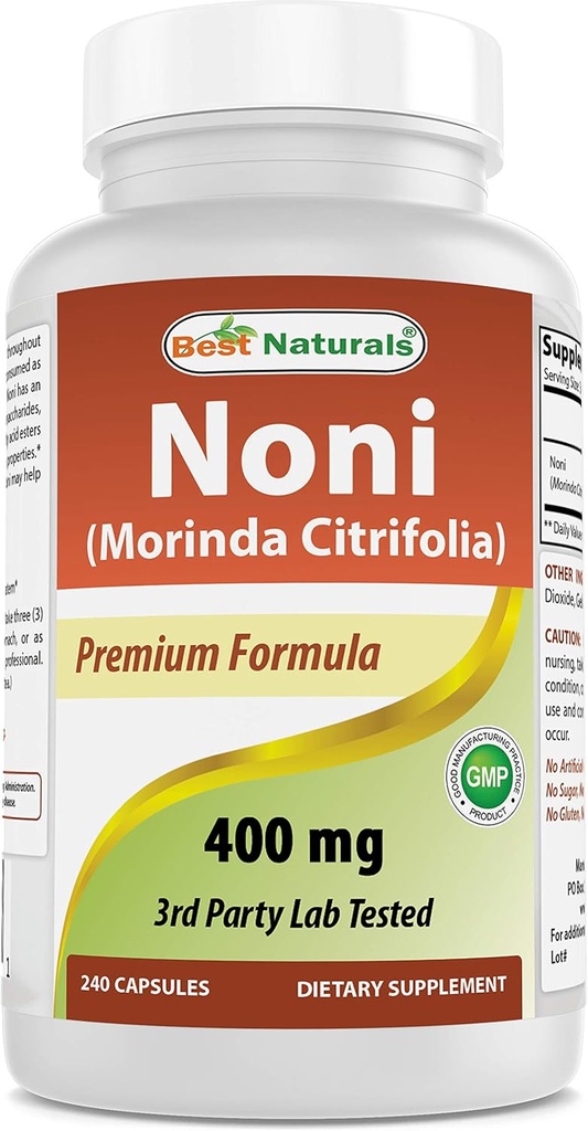 Bedste Naturals Noni 400 mg 240 kapsler