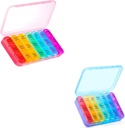 Asprink Pink og Blue Pill Organizer 3 gange om dagen - Ugentlig Pill Box 3 gange om dagen - Daily Pill Box 7 dag Medicin Organizer, Stor Pill sag Pill Box 3 gange om dagen, Rejser Pill Organizer